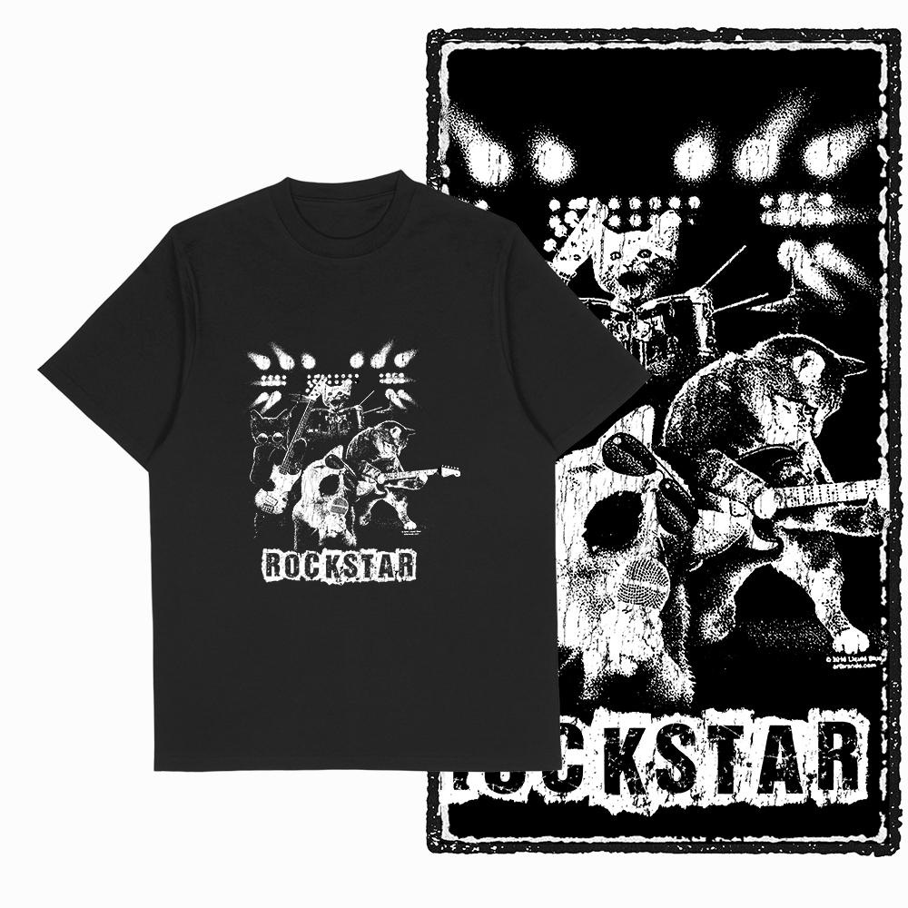 COOLMIND 100% Cotton Short Sleeve Cool Cat Print Men Tshirt Casual Summer Loose Men Cat T Shirt o-neck t-shirt Men Tee Shirts