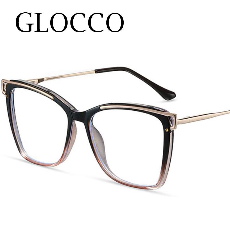 Clear Green Presbyopia Glasses Anti Blue Light  Spring Hinge Luxury Women'S Eyeglasses Oversized Square Reading Glasses