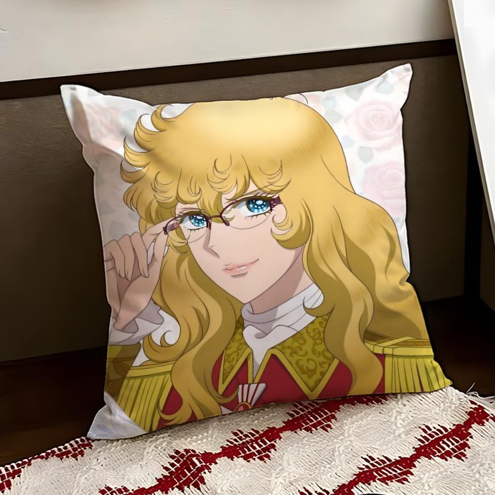 Anime The RRose of Versailles Cushion Cover Reversible Soft Durable Pillow Cover Home Car MultiScene Use for Daily Comfort