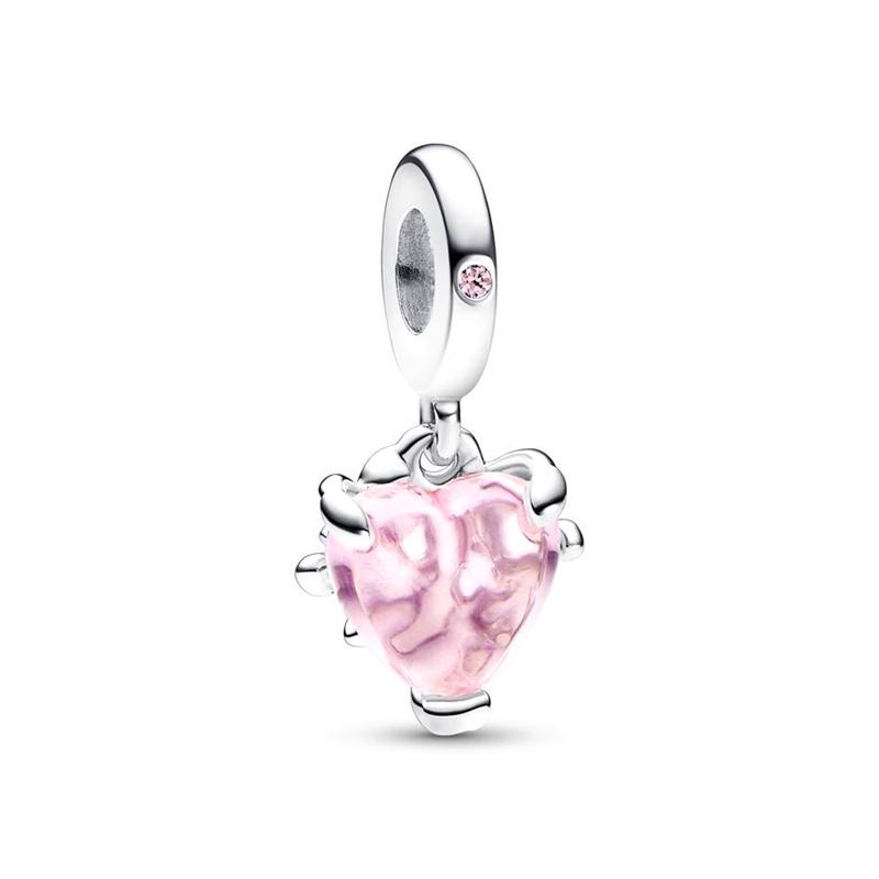 Original Pink Charm Fit Original Bracelet Camera Family Tree&Heart Cupcake Crown Cherry Blossoms Beads Diy Jewelry Gift