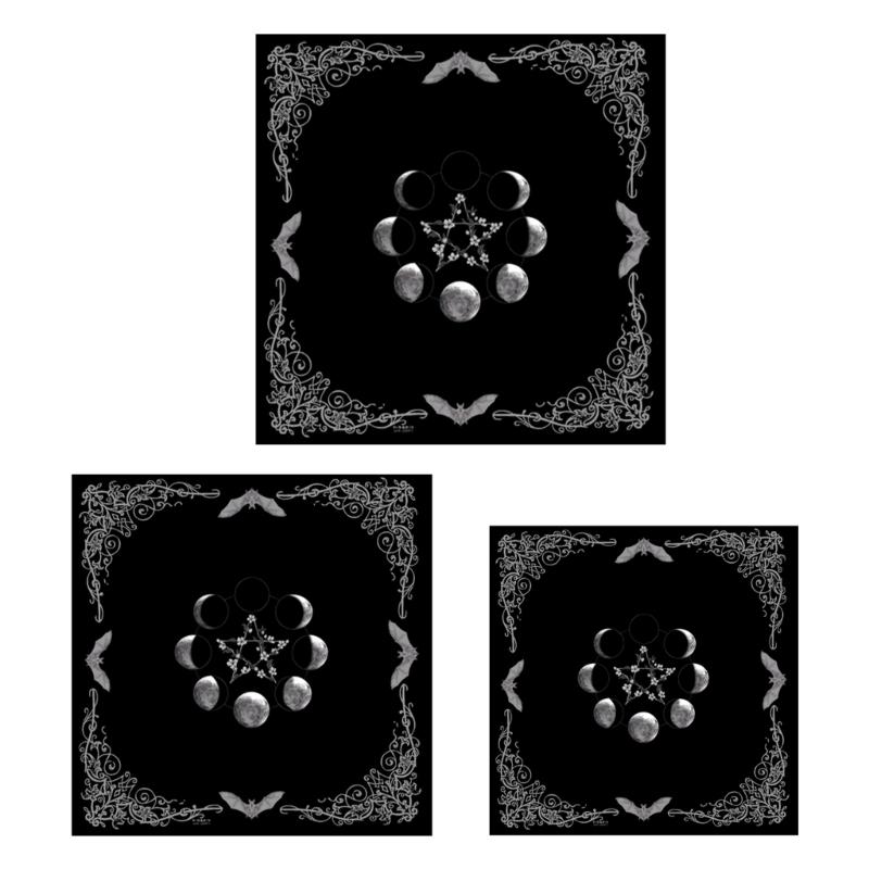 Moonphase Star Pattern Astrology Tablecloth Tarot Divinations Tablecloth Altars Cloth Divinations Board Game Accessory