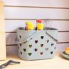 Handheld Heart-Shaped Plastic Laundry Basket for Student Dorms