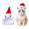 Plush Fabric Cat Costume Hat Snowman Pattern Snowman Pet Cap Pet Party Headgear  Cat Dog Cosplay