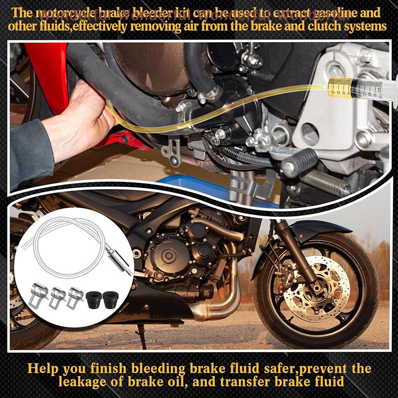 Kit di Spurgo Freno Idraulico per Moto Siringa da 100ML Tubo da 50cm Universale Per Moto Scooter