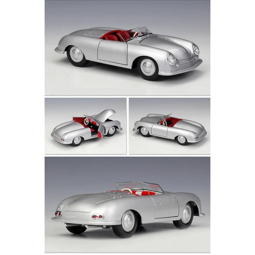 Welly 1/24 Porsche 356 No. 1 Roadster Alloy Retro Sports Car Model Diecast Metal Classic Car Model Simulation Childrens Toy Gift