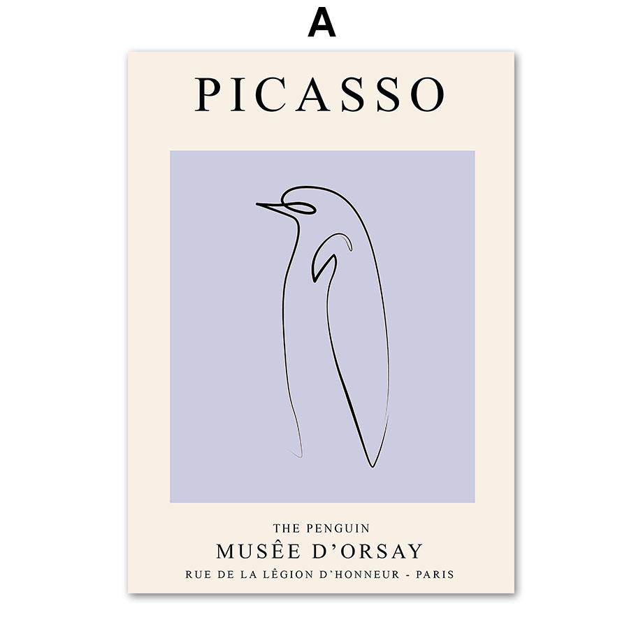 Abstract Picasso Elephant Mouse Bird Cat  And Prints Wall Art Canvas Painting Wall Pictures For Living Room DecorNordic Posters