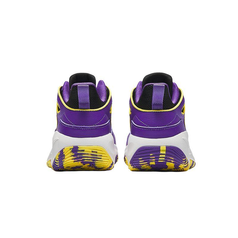 Anta Kids Wind Tunnel Synthetic Leather Mesh Professional Basketball Shoes Men Sneakers Yellow Purple A12441108-5