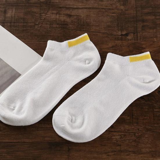 6 Paar Damensocken Buntes Streifenmuster Flacher Bund Schweißabsorbierend Versteckte Knöchelsocken Tägliches Tragen