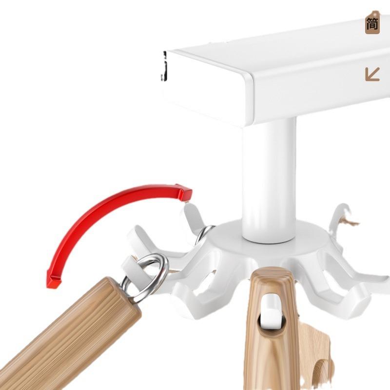 Kitchen Rotating Hook Multifunctional Wall Hanging Shelf Spatula Storage Rack Spoon Shovel Hanger No Punching Shelf