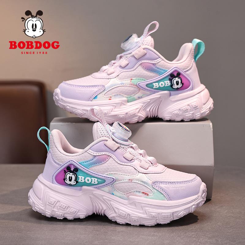 Babu bean girls shoes 2025 winter new children's leather velvet warm two cotton sports shoes girls dad shoes