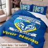 Warrington Wolves Printed Bedding Set Custom Name Text 1 Duvet Cover 2 Pillowcases For Bedroom