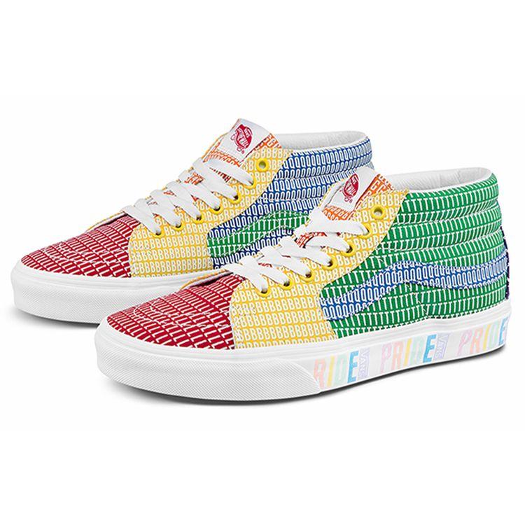 Vans Sk8-Mid Pride Unisex Sneakers Multi-Color Multi True-White VN0A3WM33WJ