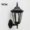Solar Courtyard Lighting Vintage Wall Light, Motion Sensor Outdoor Sconce with Glass Automatic Dusk To Dawn Light Shade, Waterproof Garden Lantern for