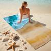 1Pc Ocean Waves Sand Beach Towel, Quick Dry, Multi-Use for Beach Pool Gym Yoga Home Travel, Christmas, Halloween, Xmas Gift M928837