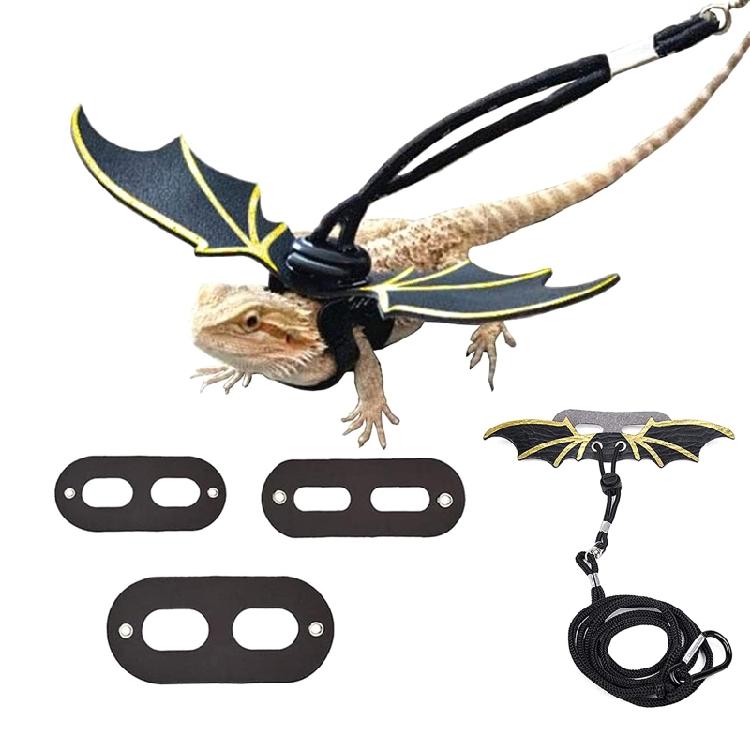 

Lizard Leash and Harness Wing Decoration Costume for Iguana Gecko Hamster Ferret 1