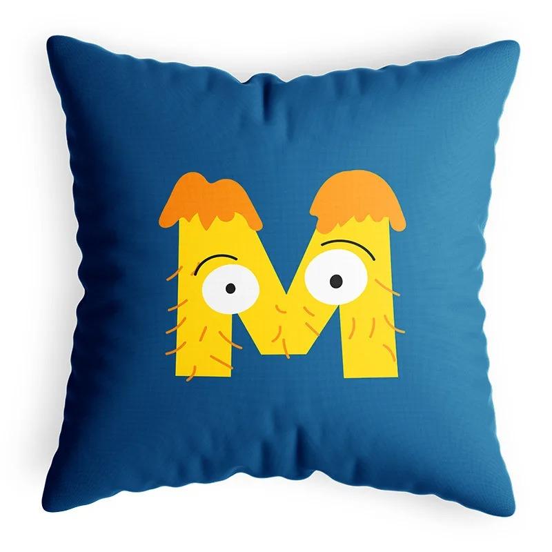 Cartoon Funny Animal Letter Pillowcase Home Decoration Children's Room Game Pillowcase Living Room Sofa Cushion Cover