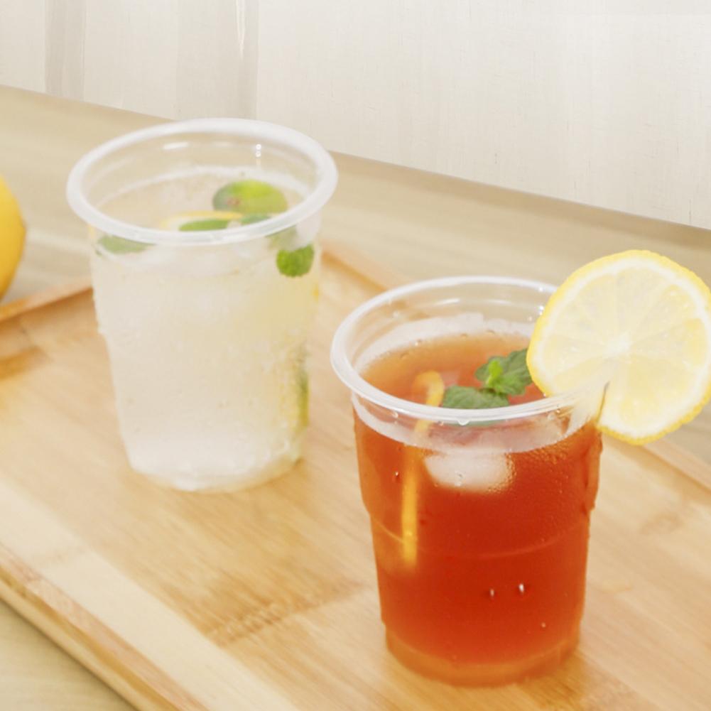 50/100PCS Disposable Clear Plastic Cup Outdoor Picnic Weddings For Parties Drinking Camping Bir D7B2