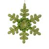 Sparkling Green Snowflake Christmas Tree Decoration Shatterproof Acrylic Ornament Easy to Hanging for Winter Party
