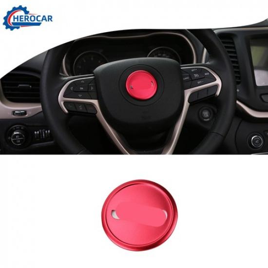 Red Steering Wheel Center Cover Decor Trim For Jeep Wrangler/ Compass/Renegade