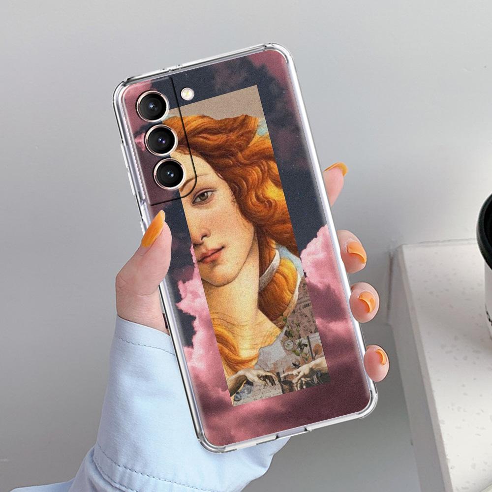 Phone Case For Samsung Galaxy S26 S25 S24 S23 S22 Ultra S20 S21 FE 5G Plus Soft Clear Cover ART aesthetic collage Venus