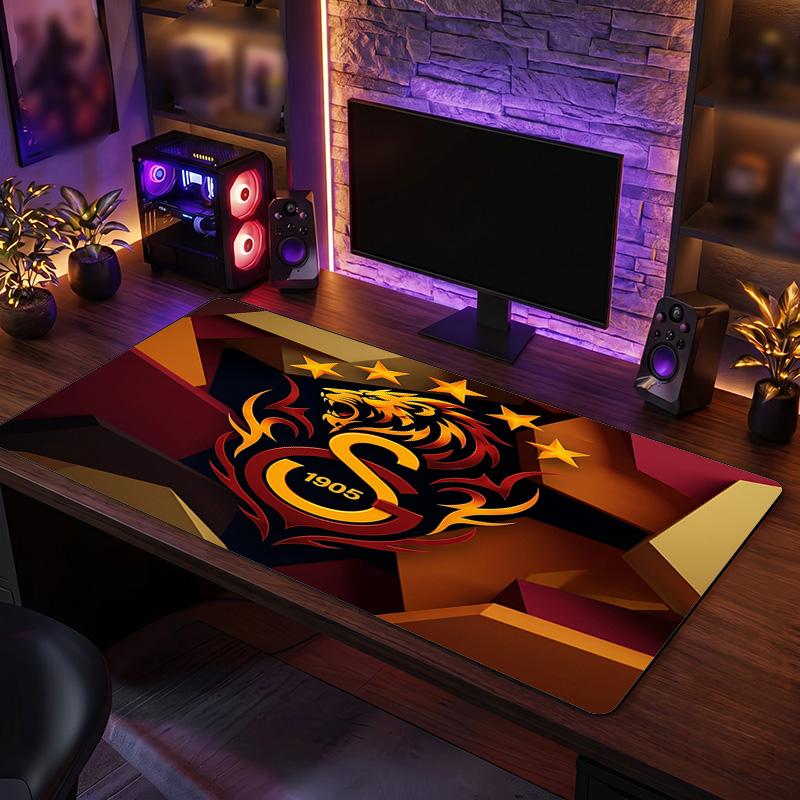 Tappetino per Mouse con Motivo a Tema Galatasaray FC, Tappetino da Scrivania XXL per Gaming con Logo Calcistico, Tappetino Antiscivolo per Mouse del Computer