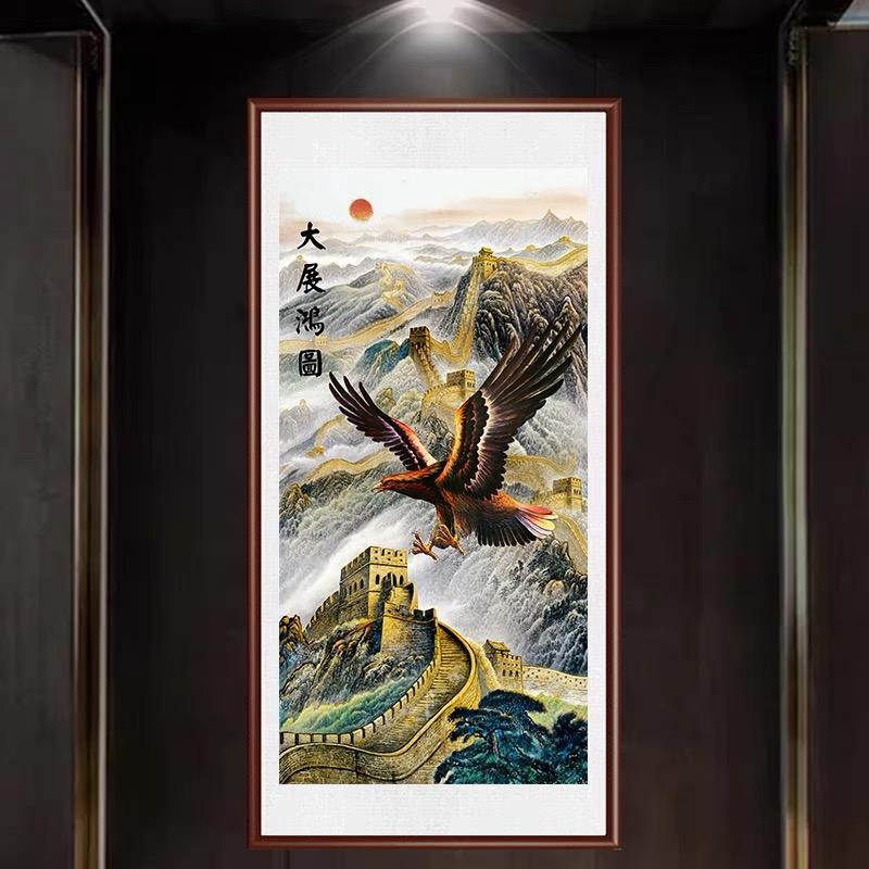 5D Diamond Painting Full of Diamonds The Great Wall Living Room Bedroom Handmade Diy Dot Paste Vertical Version Porch Decoration Mosaic Art Eagle