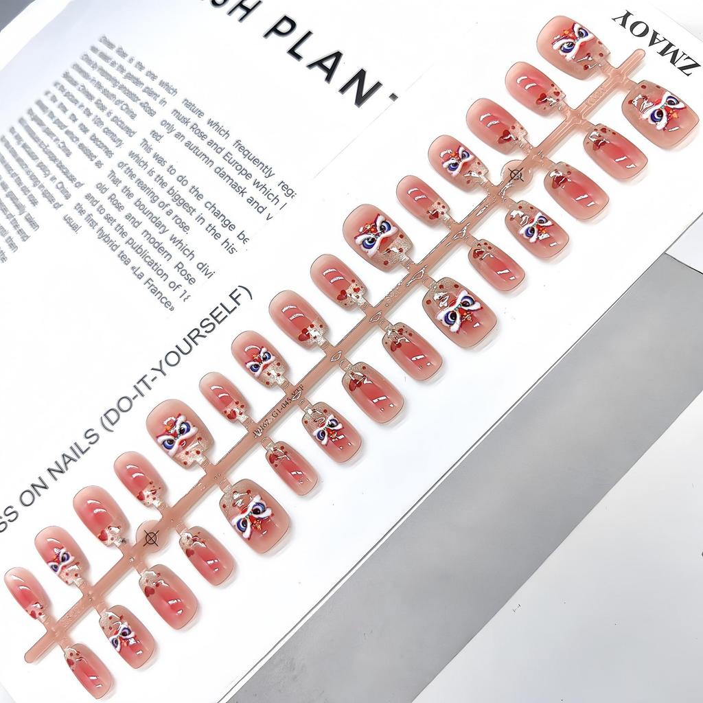 Cartoon Multi-Pattern High-Quality Wearable Nail Tips for Professional & Commute Style Manicure