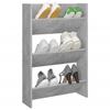 VidaXL Wall-mounted Shoe Cabinet Concrete Grey 60x18x90 Cm Chipboard