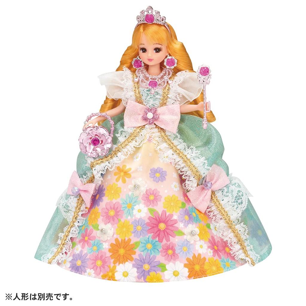 TAKARA TOMY Licca-chan Princess Flower Garden Dreaming Dress-Up Set, Pretend Play Fashion Toy, Ages 3 and Up