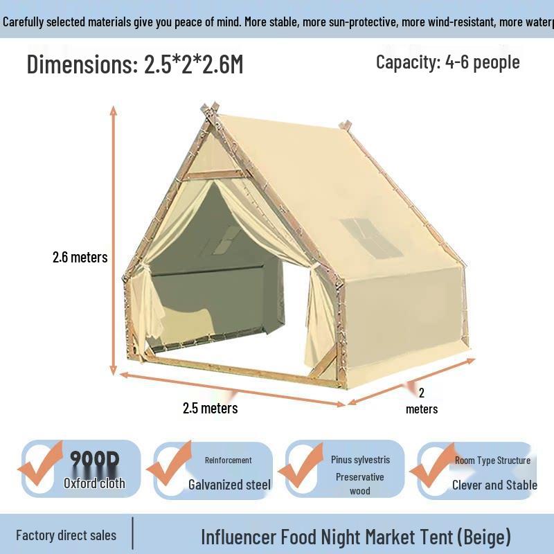 Three-Person Rainproof BBQ Dining Tent for Outdoors & Indoors