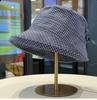 Small fresh plaid bucket hat new curling edge versatile sunscreen hat fashionable big eaves show face small sunshade basin hat
