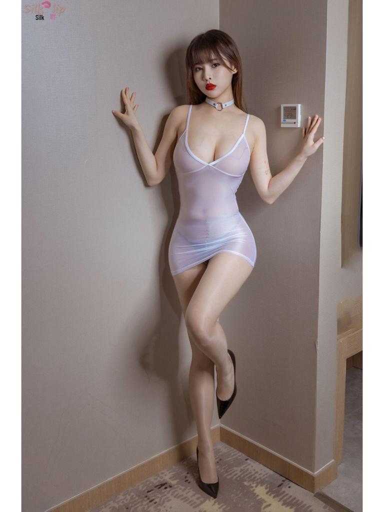 Gonna-Pigiama Estiva Trasparente Super Corta, Pigiama Elastico e Leggero - Modello 2403