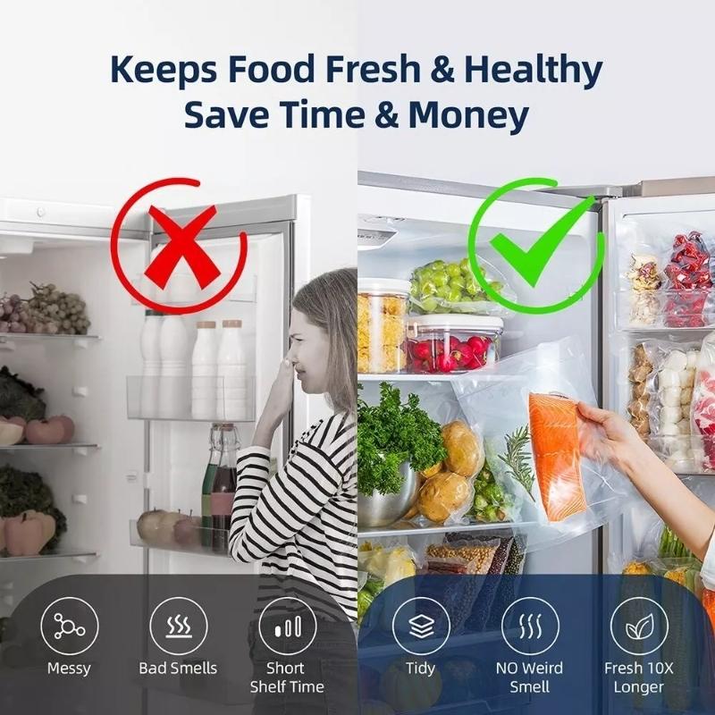 Automatic Multifunction Vacuum Sealer Machine With High Power Suction For Food Preservation Packaging Kitchen Appliance