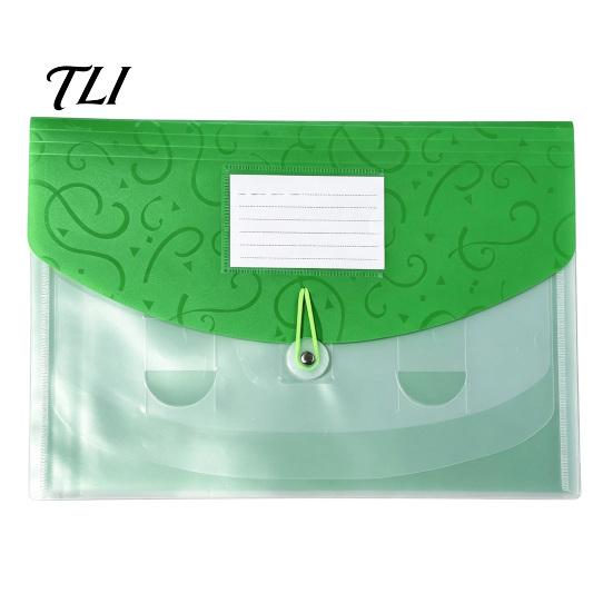 Waterproof Paper Storage Expandable Document Folder with Label Slot, Layered Design PP File Durable Bag Envelope, Secure Rope Closure Organizer