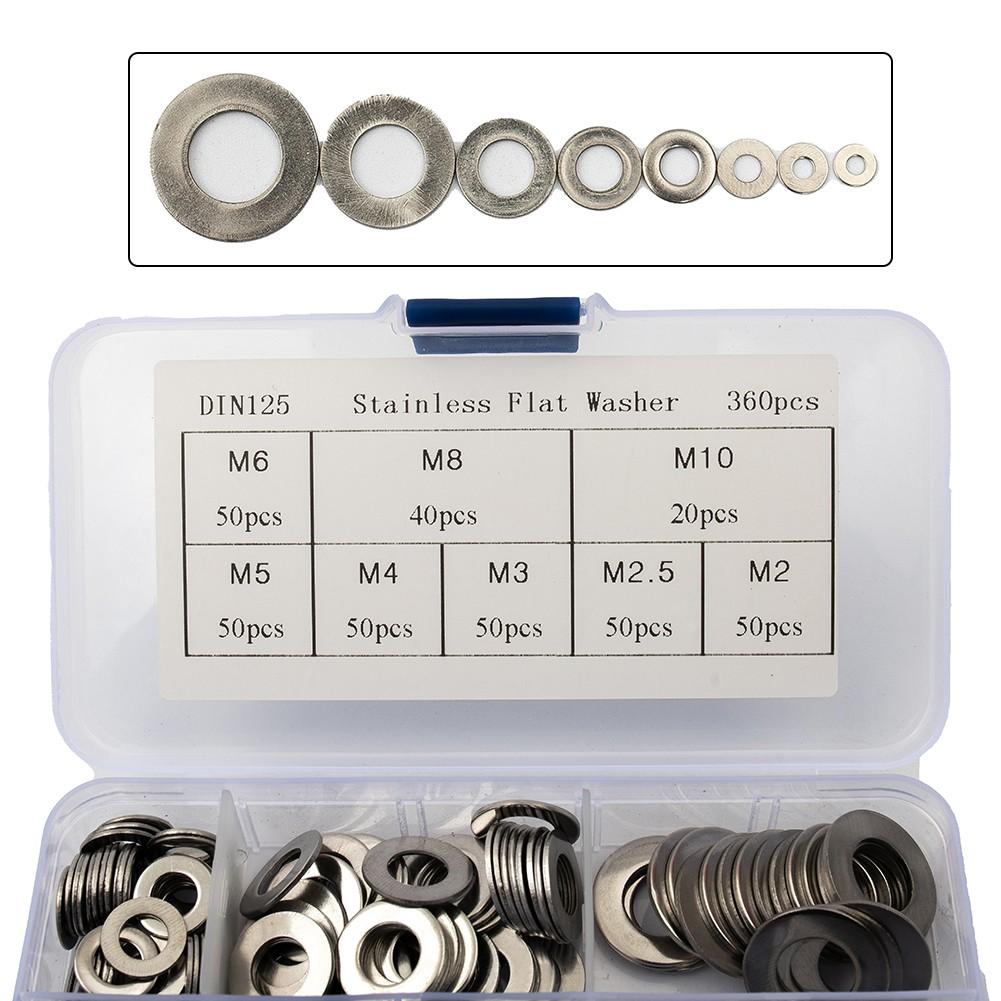 360 шт. плоских шайб из нержавеющей стали — фото 9