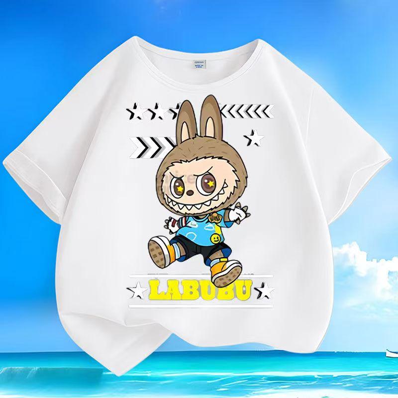 Explosiv LABUBU-docka 3D-tryckt barn-t-shirt Pojkar och flickor Sommar sval topp Gåva till barn