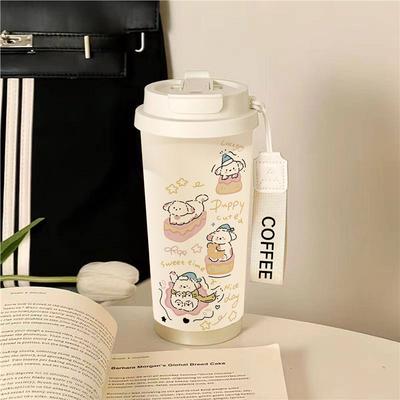 Soft Cute Puppy Thermos Cup for Men and Women 1011 New High Value Large Capacity Small Go Out Portable 111 Stainless Steel