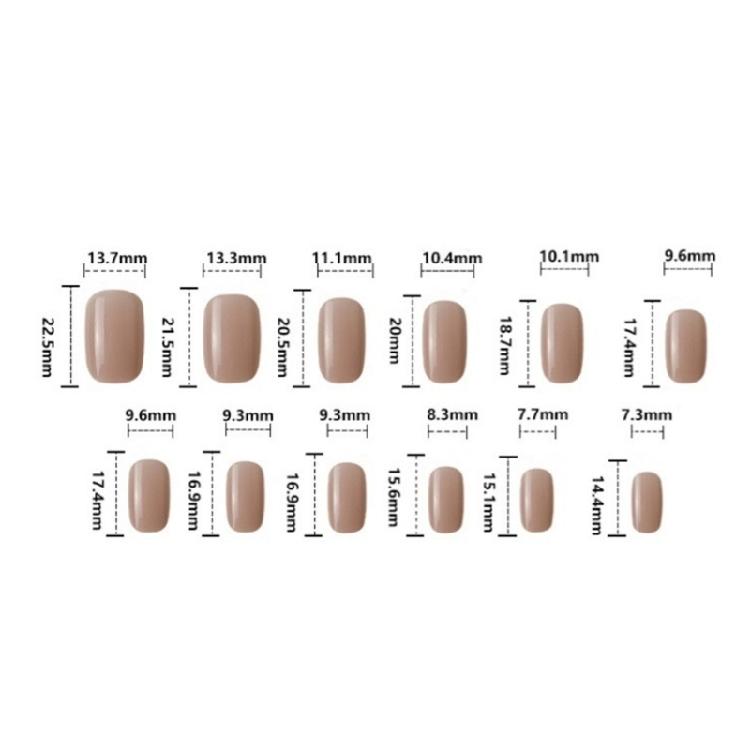 Short Square Nail Tips Fake Nail Glues On Nail Stick On Nail Press On Nail Artificial False Nail for Womens and Girls