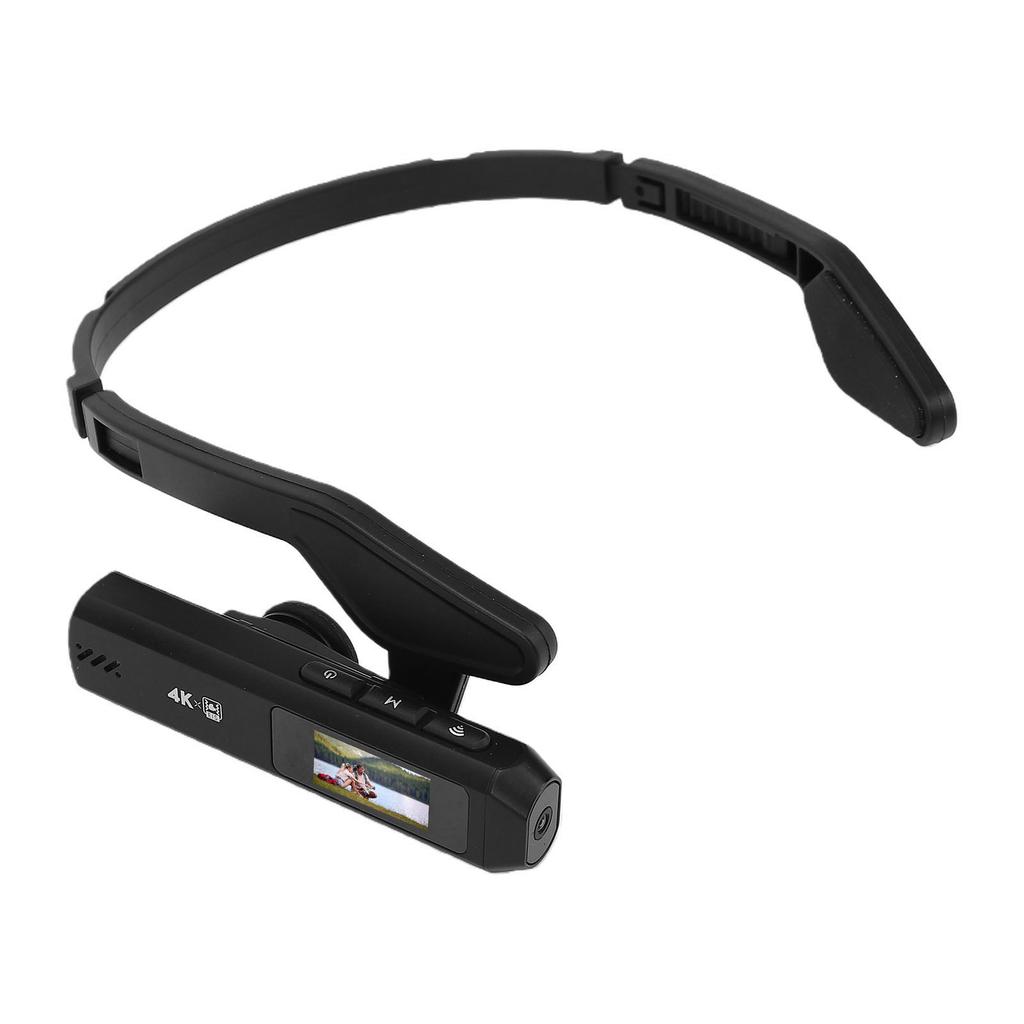 Head Mounted Camera 4K Video Camcorder EIS 6.0 Anti Shake 2 Axis Wearable Vlog Camera 110 Degrees  Angle 60FPS HD Hands