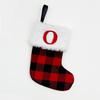 High-End Red Christmas Knitted Stockings with 26 Letters for Gifts & Decorations