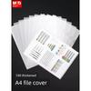 Folder 10/20/100 Single-Page File Single-Piece A4 Single-Page Folder Examination Paper Interlayer Student Transparent Frosted File Bag A4 Insert Bag