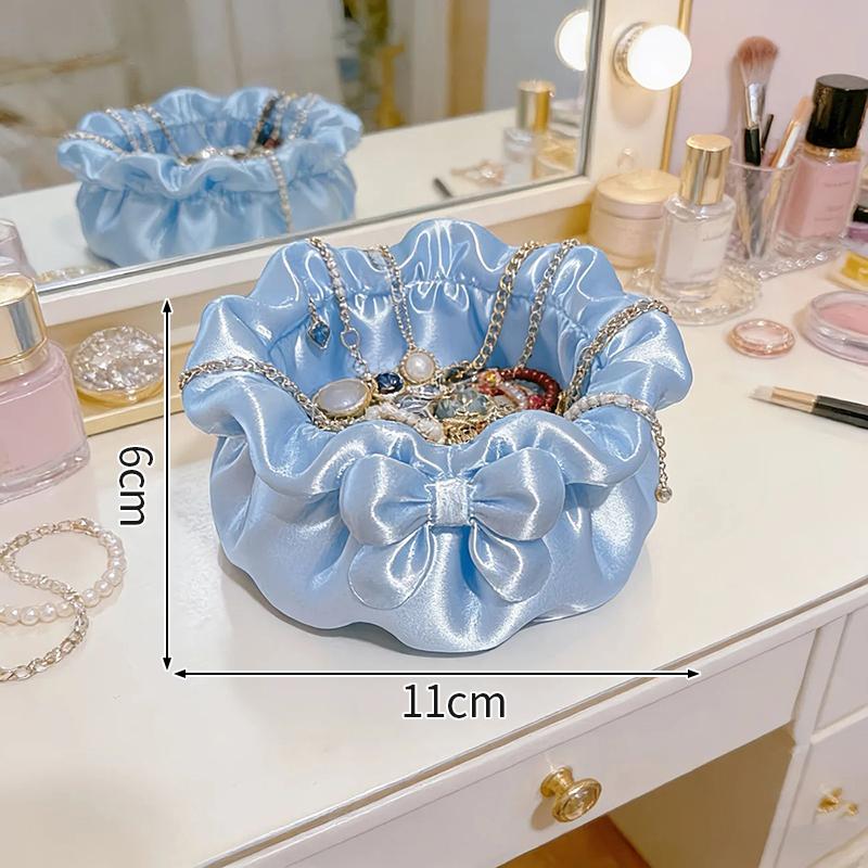 3D Printing Bow-Shaped Storage Tray Ins Lolita-Style Princess Dress Makeup Brush Pen Holder Desktop Cosmetic Jewelry Storage Box