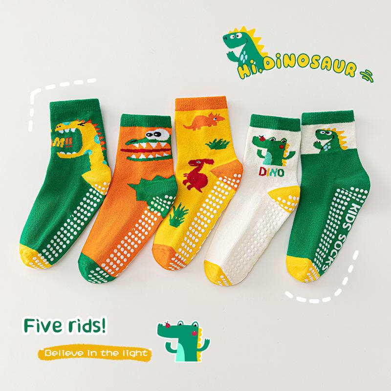 Trendy Anti-slip Mid-calf Socks for Men, Women, and Children - Ideal for Home, Indoor, Sports, and Trampoline Activities