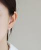 Alleun Silver 925 Cubic Drop Tennis Earrings
