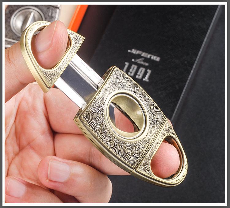 Light Luxury V-Cut Cigar Cutter: Sharp, Portable Cigar Knife, Ideal Men's Smoking Accessory