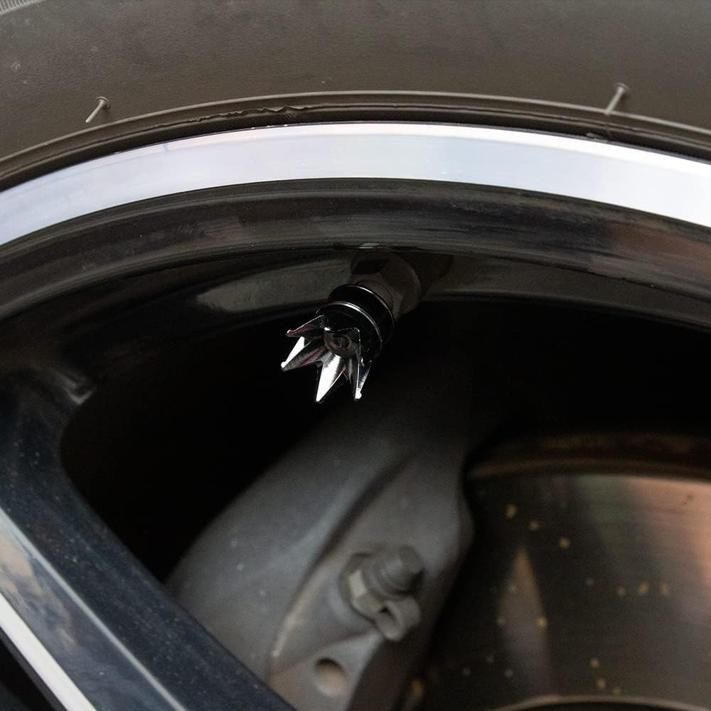 Senzeal 4PCS Crown Car Tire Valve Stem Caps Aluminum Alloy Air Caps Cover Dust Proof Tire Wheel Stem Caps Stem Covers Universal for Cars Bicycle