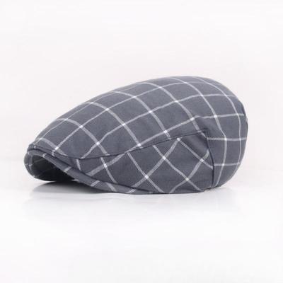 Cotton Beret Season Men'S Ladies Plaid Cap Outdoor Shade Casual Hat Forward Hat