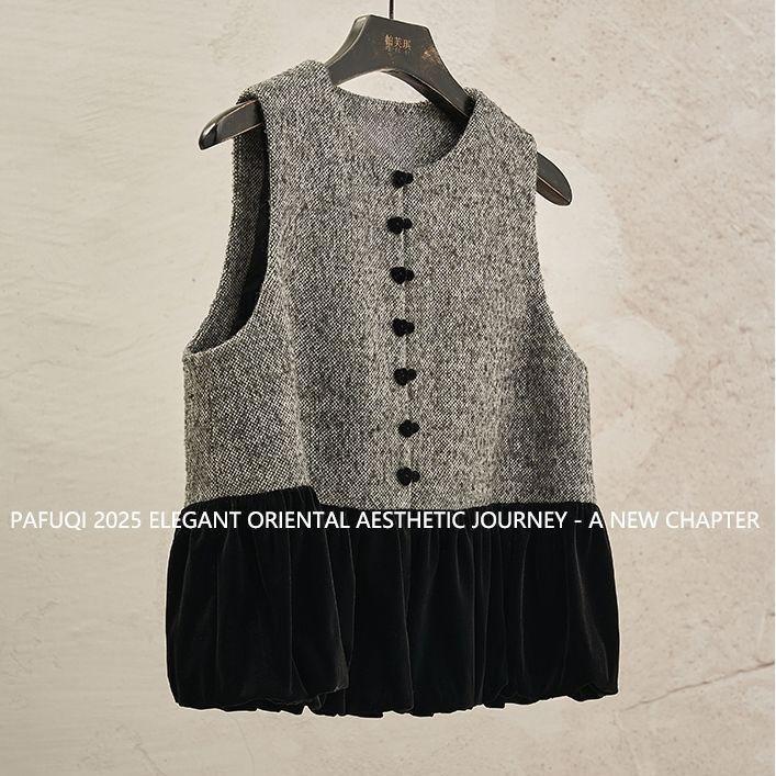 This Year's Vest Looks Thin, Elderly Mother Temperament Velvet Vest Top Trend