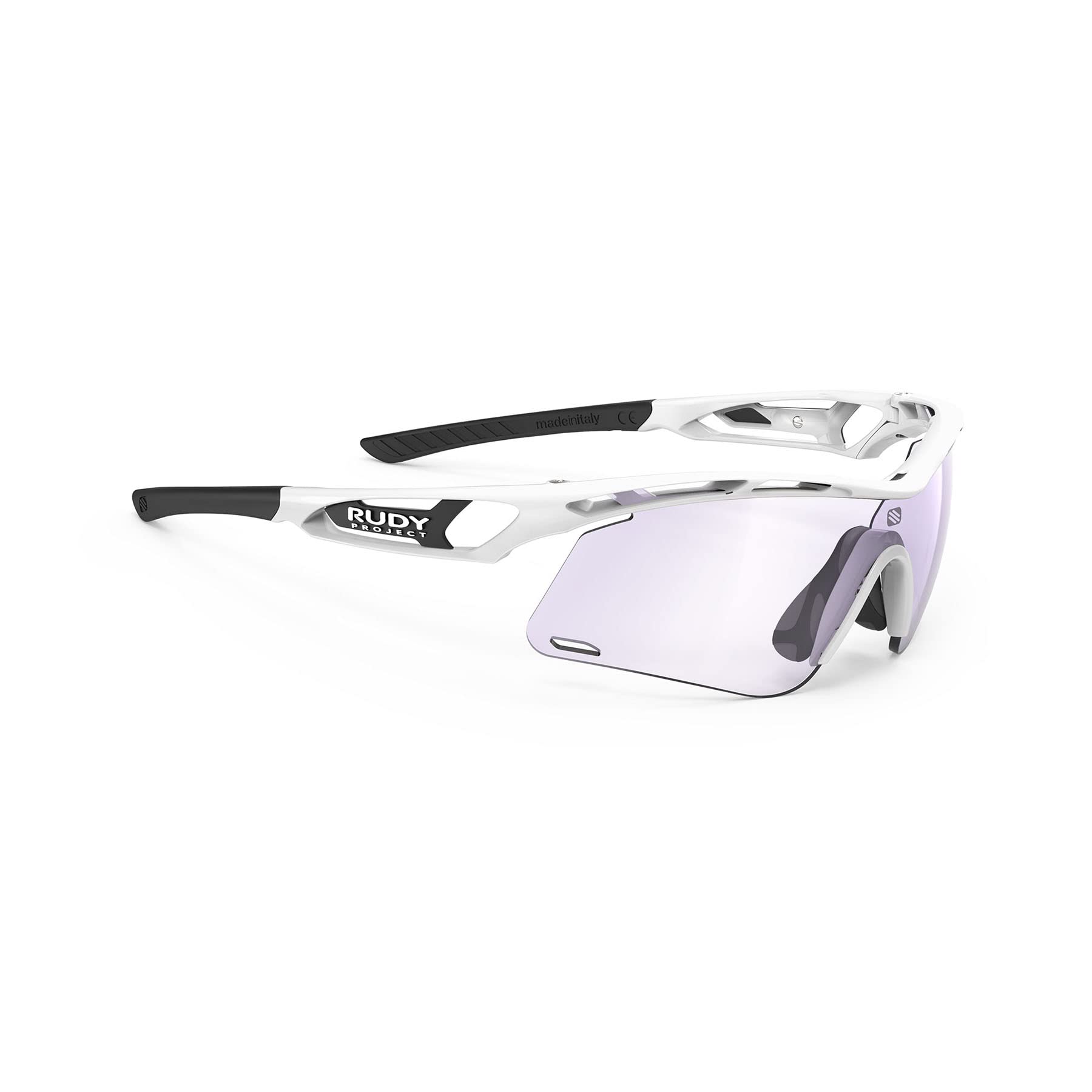 RUDYPROJECT TRALYX SLIM Sports White Photochromic Laser Lens 128mm + Sunglasses, Gloss/impX2 Purple, SP787569-0000, Width