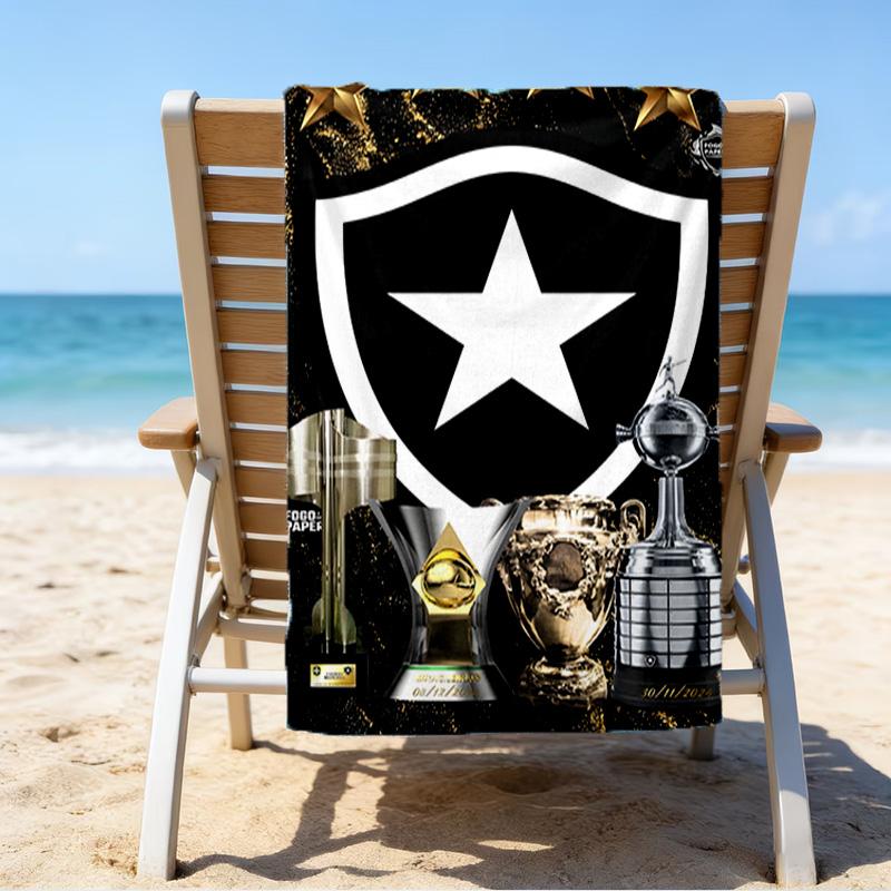 Botafogo Football Club Printed Beach Towel, Super Soft Microfiber, Perfect Gift Birthday, for Pool, Beach, Travel, for family and friends